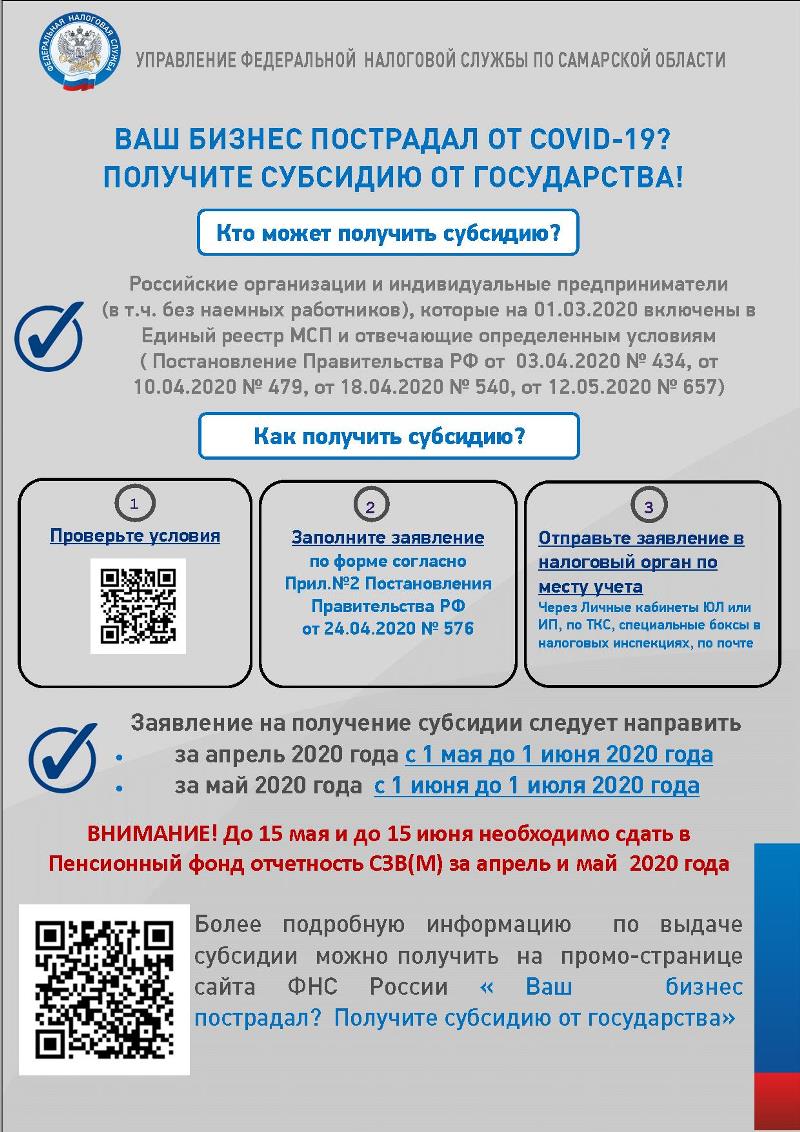 Как получить субсидию от государства» | ФНС России | 63 Самарская область